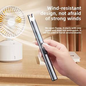Type-C Gas Stoves <b>Lighter</b> Dericsson Rechargeable New Metal <b>Lighters</b> Scented Candle Kitchen Support <b>Custom</b> LOGO - Product Image 1