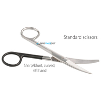 Gunting Operasi Hewan Profesional ZetomedPRO Bersertifikat CE ISO Tajam/Lurus Tajam 14.5cm Kualitas Tinggi