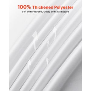 Set di 10 Tovaglie Bianche in Poliestere, Diametro 335 cm, Resistenti alle Macchie e alle Pieghe, Lavabili in Lavatrice - Product Image 4