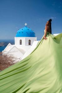 Nouveauté Robe volante fluide faite à la main pour les femmes Robe longue de maternité Robe de séance photo de plage - Product Image 2