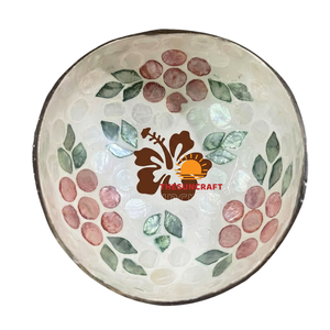 Recuerdo de Mauricio, Tazón con Incrustaciones de Concha de Coco, Diseño Bohemio, Ecológico, Vietnam, Precio Económico, Venta al por Mayor - Product Image 1