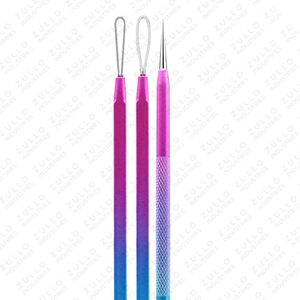 Professional 3 Piece Stainless Steel Acne Extractor Kit Blackhead Remover <b>Tools</b> for Facial Skin Care Treatment - Product Image 3