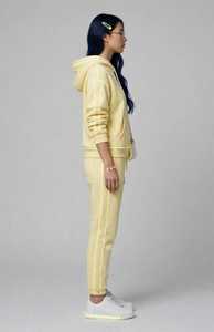 Ensemble de survêtement 2-en-1 pour femme, imprimé color block marron et blanc, avec haut à col roulé zippé à manches longues et pantalon de jogging ample et sportif à fentes latérales - Product Image 5