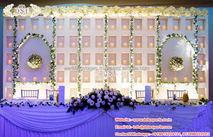 Popular Wedding Stage Metal Candle Walls Glity <b>Gold</b> Metal Candle Wall Stage Set Latest Metal Candle Wall <b>Backdrop</b> Decor - Product Image 4