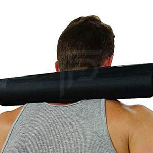 Coussin de protection noir en néoprène pour haltères hexagonaux et barres de musculation, réglable, confortable, antidérapant, pour les épaules et le cou, accessoire de fitness - Product Image 3