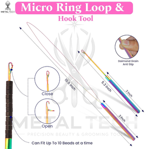 Nuevo Kit de Inicio para Extensiones de Cabello con Acabado Multicolor de Tendencia, Alicates Especializados, Herramientas para Remover Extensiones y Estuche de Transporte - Product Image 4