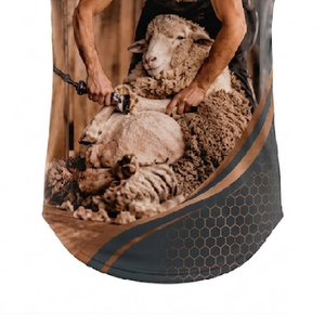 Polo de tonte de moutons durable à longue queue, uniforme de travail agricole sublimé, tissu doux et confortable, utilisation longue durée - Product Image 5