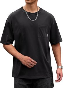 เสื้อยืดโอเวอร์ไซส์ผ้าฝ้ายแท้ 100% น้ำหนัก 220 กรัม พิมพ์ลายตามสั่งที่ไหล่ สไตล์ฮิปฮอป ไซส์พลัส ผ้าฝ้ายแท้ 100% ทรงบ็อกซี่ สำหรับผู้ชาย - Product Image 3