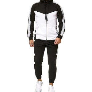 Mens Winter Hooded Fleece Jogging <b>Tracksuit</b> Set OEM Service Polyester/Cotton Sports Sweatsuit Comfortable Stylish Activewear - Product Image 1