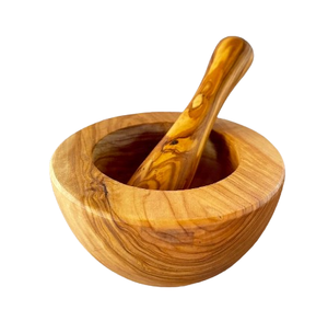 Mortier et pilon en bois de manguier pour broyeur d'épices de cuisine, personnalisé et design, fabriqué en Inde - Product Image 2