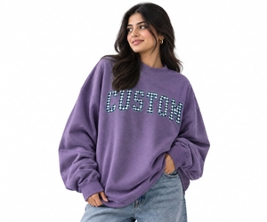 Fabricante de Ropa Casual para Mujer, Sudadera Holgada con Cuello Alto Simulado, Mezcla de Algodón, Corte Relajado, Dobladillo Acanalado, ODM - Product Image 1