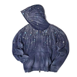 Sudadera con Capucha Personalizada para Hombre con Pedrería, Ropa de Moda de Primera Calidad, Estilo Urbano Moderno, Suave y Cómoda - Product Image 1