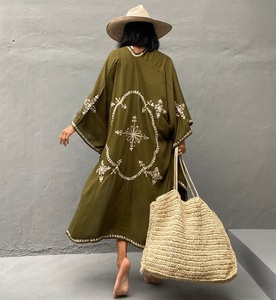 Kimono bordado de rayón para mujer, ropa divertida de playa para verano - Product Image 2