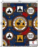 Fabricante de Tela de Algodón con Estampado Africano Personalizado, OEM, para Iglesias, Convenciones, Aniversarios, Celebraciones, Nigeria, Ghana, Kenia