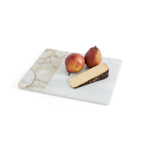 Elegante Tabla de Quesos de Mármol Natural Blanco y Negro, Rectangular, Decorativa, para Servir y Cortar, en Venta - Product Image 5