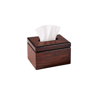Boîte à mouchoirs en bois naturel personnalisée pour comptoir de salle de bain, décoration de table pour la maison et le bureau, boîtes à mouchoirs en solde - Product Image 2