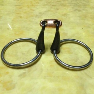 Bocado de hierro dulce de 11.5cm con anillo suelto tipo snaffle para caballo, equipo ecuestre de 15.5cm - Product Image 5