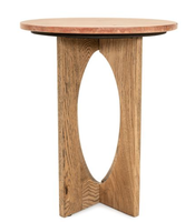 Table d'appoint ronde en bois massif, table basse moderne pour salon, chambre, hôtel