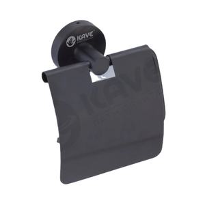 Portarrollos de papel higiénico de Cromo Negro de acero inoxidable duradero, montado en la pared, moderno soporte de rollo de papel higiénico para apartamento, proveedor OEM - Product Image 5