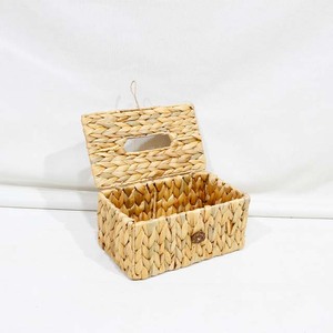 Nuevo Diseño de Portapañuelos Rectangular de Jacinto de Agua con Cierre de Botón de Madera - Product Image 3