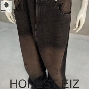 กางเกงยีนส์ทรงบูทคัทสำหรับผู้หญิง ยี่ห้อ HONEST EIZ ระบายอากาศได้ดี ผ้ายีนส์สโตนวอช เอวต่ำ ทรงปกติ ความยาวเต็มตัว สไตล์ลำลอง วินเทจ ผลิตจากวิสโคส/โพลีเอสเตอร์ - Product Image 2