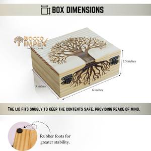 Urne funéraire artisanale en bois et résine, arbre de vie, boîte à cendres artisanale - Product Image 2