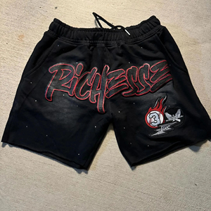 Pantalones Cortos Deportivos Personalizados para Hombre 2026, de Secado Rápido, de Algodón y Felpa, con Logotipo Serigrafiado, Diseño Sólido - Product Image 3