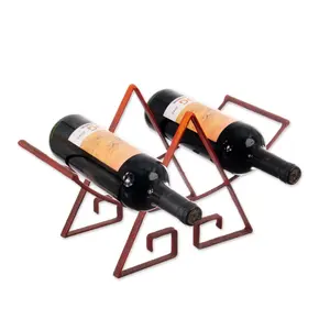 Support à bouteilles décoratif en métal fait main, porte-vin de luxe pour table à manger, vente en gros, support à bouteilles de vin en métal fait main de qualité supérieure - Product Image 1