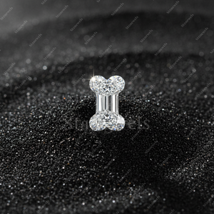 Diamant de laboratoire en forme d'os de qualité export Inde, DEF VVS VS1, certifié, pierre de bijouterie en vrac, vente en gros - Product Image 3