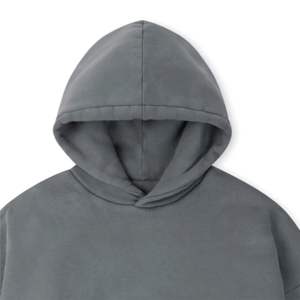 Sweat-shirt à capuche surdimensionné pour homme, couleur unie, en molleton de coton, décontracté, pour l'automne, avec poche avant, manches régulières, 2027 - Product Image 3