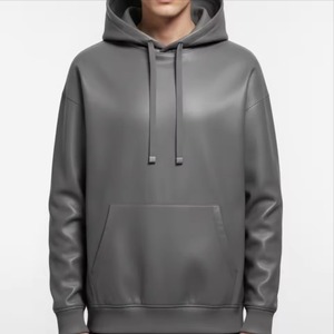 Veste à capuche en cuir véritable de haute qualité, faible MOQ, prix abordable, vente en gros, confortable - Product Image 5