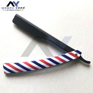 High Quality Disposable Straight Razor for <b>Men</b> Single Blade Stainless Steel Shavette with Plastic Handle Black Color Body Use - Product Image 5