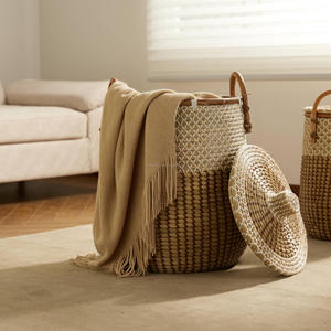 Juego de 2 Cestas de Almacenamiento de Mimbre, Cestas Tejidas a Mano Hechas en Vietnam con el Precio Más Bajo y Alta Calidad - Product Image 4