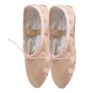 Chaussons de danse en satin doux personnalisés pour femmes, talon plat, doublure en coton, semelle en caoutchouc, pour entraînement et performance, emballage en gros - Product Image 5