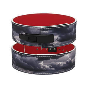 Ceinture de musculation robuste en cuir de vachette Storm Design avec fermeture auto-agrippante réglable et soutien lombaire - Product Image 1