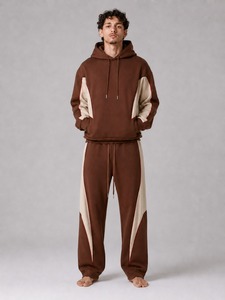 Conjunto Deportivo para Hombre, Cómodo, en Oferta, Casual, Manga Larga, Poliéster y Algodón, para Invierno, Corte Regular, Color Sólido, Ligero - Product Image 1