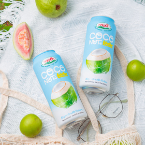Agua de Coco Más Vendida, Agua de Coco 500 ml en Lata con Pulpa de Coco, Bebidas, Fabricante de Bebidas NAWON, OEM Vietnam, HALAL - Product Image 3