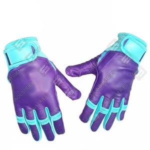 Personnalisé Violet Menthe En Cuir Véritable Manchette Courte Baseball Softball Frappeur Gants Nouvelle Conception De Haute Qualité Droitier Tout - Product Image 2