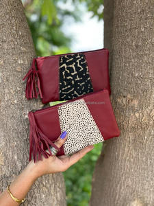 กระเป๋าหนังมีพู่พิมพ์ลายสัตว์ที่นำกลับมาใช้ใหม่มีเอกลักษณ์เฉพาะตัวกระเป๋าหนังขนสัตว์ขนาดเล็กกระเป๋าสตางค์ทันสมัยสำหรับผู้หญิง - Product Image 2