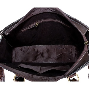 Bolso Tote de Cuero Bohemio Occidental Hecho a Mano para Mujer, Bolso de Hombro de Cuero Vacuno Grabado a Mano con Cremallera, Duradero, Elegante, con Estampados de Animales - Product Image 4