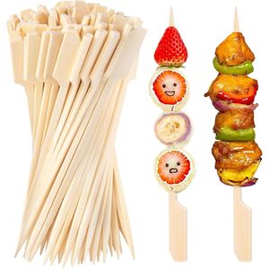 400 Palillos de Bambú de 4.7 Pulgadas para Barbacoa, Cócteles, Aperitivos, Sándwiches, Frutas, Brochetas y Salchichas - Product Image 1