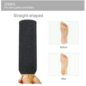 Râpes à pieds de haute qualité avec manche en bois, robustes, double face, pour pédicure professionnelle en salon de beauté - Product Image 5