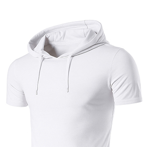 <b>Short</b> <b>Sleeve</b> <b>Hoodies</b> Custom Manufacturing OEM ODM Breathable Cotton Hooded Sweatshirt Private Label Apparel Factory Wholesale - Product Image 5