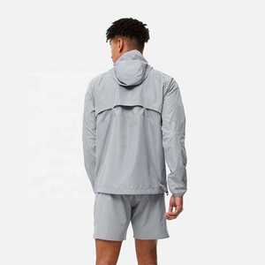 Conjunto Corto de Invierno para Hombre, Talla Grande, Estilo Urbano, Cortavientos Sólido, Corte Regular, 100% Poliéster Transpirable, Nailon, Alta Calidad - Product Image 3