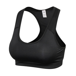 Soutien-gorge de sport sans couture blanc pour femme, maintien moyen, dos nageur, col en U, idéal yoga et gym - Product Image 2