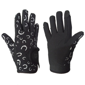 Gants d'équitation en cuir noir de qualité supérieure pour hommes, femmes et enfants, vente en gros - Product Image 3