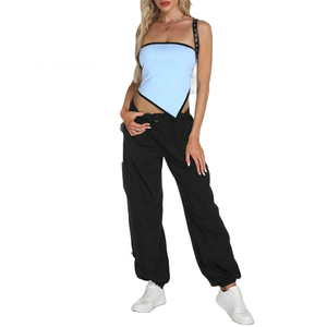 Women's Sleeveless Tube <b>Top</b> Solid Color Yoga Sports Tank Hollow Out Fit with Fresh Active Charm in Trendy Style custom OEM - Product Image 5