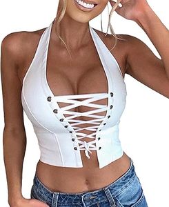 Top de Cuero Estilo Punk para Mujer, Chaleco Corto sin Mangas, Ajustado, Personalizado, de Cuero Genuino, Estilo Biker - Product Image 1