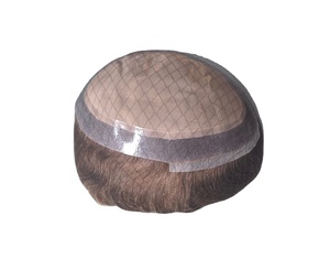 Couleur du modèle Silk Pro #   Perruque toupet 4 Remy en cheveux humains pour hommes avec patchs capillaires et insertion sans aiguille - Product Image 3