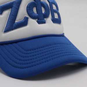 Casquette de camionneur Zeta Phi Beta ZPB brodée, casquette en maille bleue et blanche, casquette de baseball ajustable à fermeture snapback, élégante et décontractée - Product Image 6